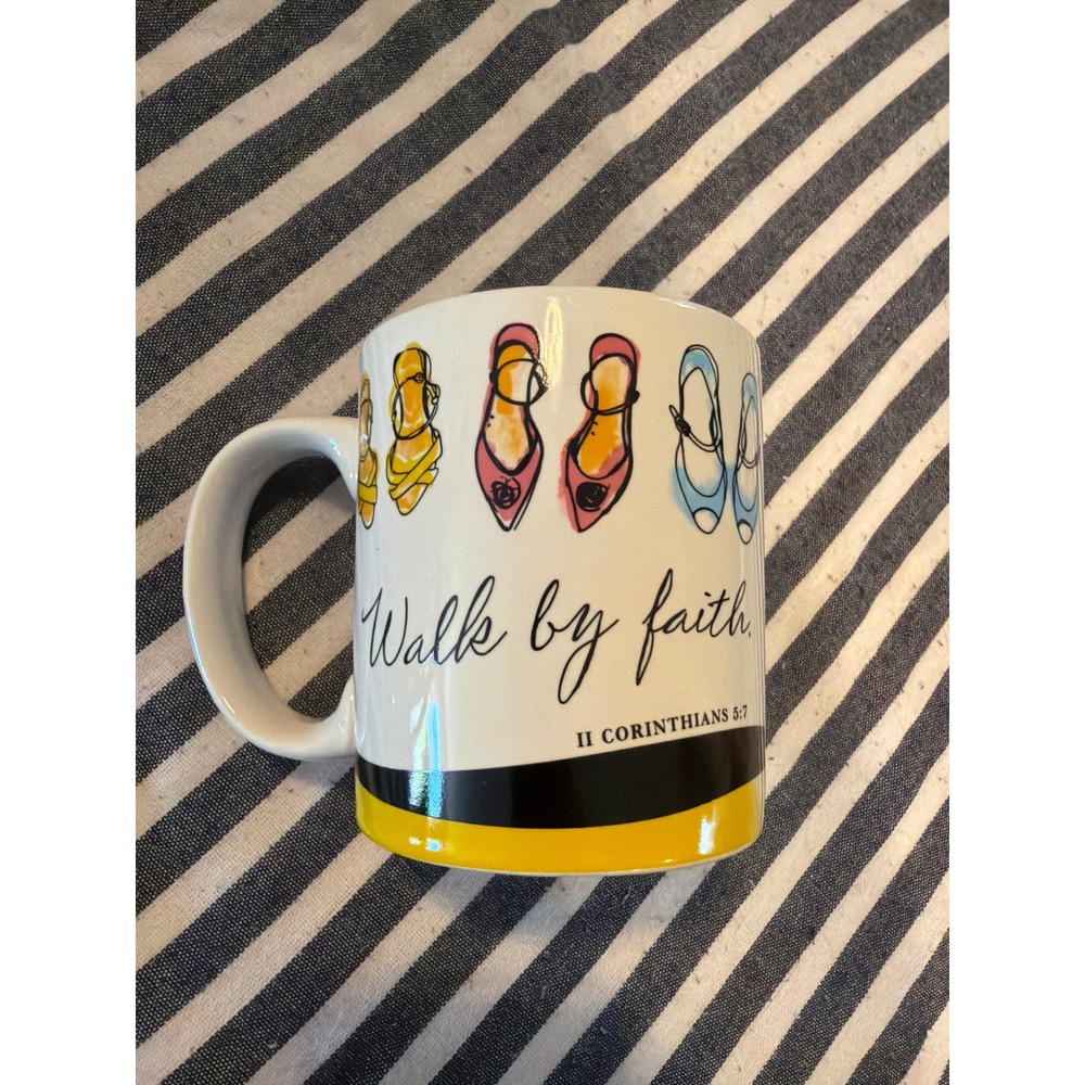 DaySpring Walk By Faith II Corinthians 5:7 Shoe Illustration Ceramic Coffee Mug